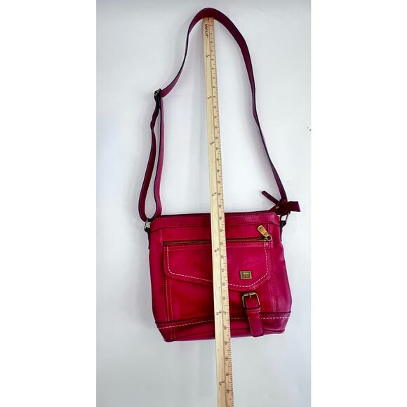 B.O.C. AMHEARST CROSSBODY BAG BURGUNDY EXTRA POCKETS UNISEX ONE SIZE - Picture 12 of 15